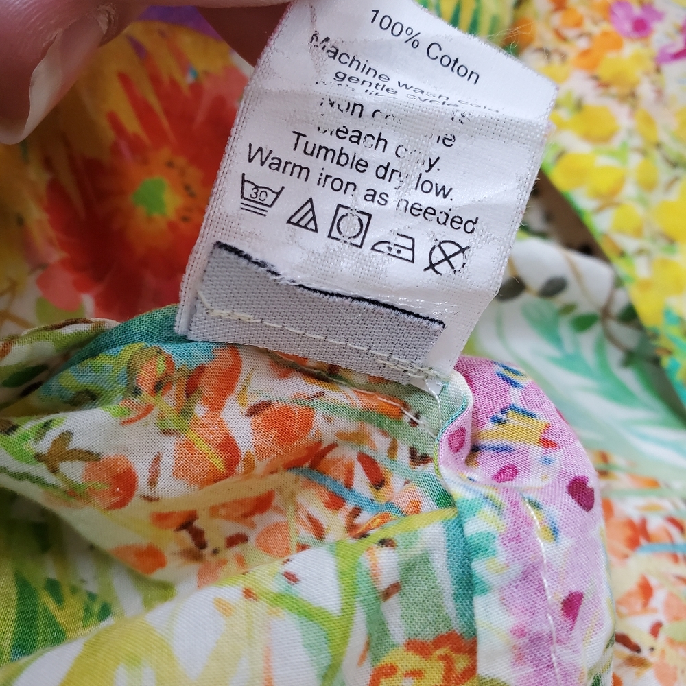 J.Crew Liberty Cotton Floral Button Down Size 0 Semi-Sheer - Picture 8 of 14